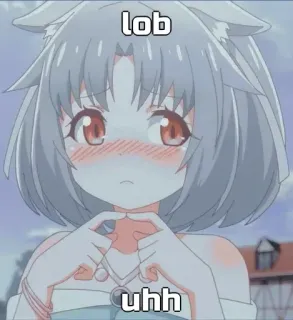 🙂 lob
uhh สาวอนิเมะ, หน้าแดง, น่ารัก, การ์ตูน, น่ารัก, สาวหมาป่า telegram sticker