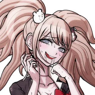 🤤 Junko Enoshima Danganronpa Anime, Manga, Tuyệt vọng, Ác quỷ, Nhân vật phản diện, Dễ thương telegram sticker