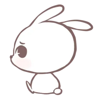 🎀 thỏ, dễ thương, động vật, hoạt hình, cartoon telegram sticker