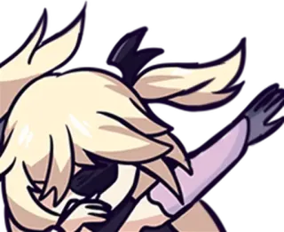 😎 อนิเมะ, แด็บ, เต้น, ตัวละคร, ผมบลอนด์, การ์ตูน telegram sticker