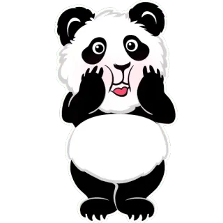 😊 パンダ, 動物, かわいい, マンガ telegram sticker