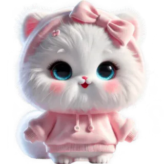☺️ ? 고양이, 새끼 고양이, 귀여운, 복슬복슬한, 동물, 만화 whatsapp sticker