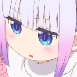🍚 Kanna Kamui Miss Kobayashi's Dragon Maid Anime, Kanna Kamui, fofo, kawaii, Dragon Maid, garota anime whatsapp sticker