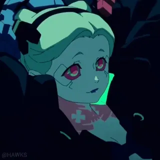 😌 Rebecca Cyberpunk: Edgerunners Anime, Cyberpunk, Edgerunners, Dziewczyna, Słodkie, Rebecca telegram sticker