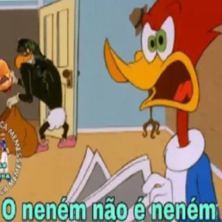 👶 Woody Woodpecker O neném não é neném cartoon, meme, funny, woody woodpecker telegram sticker