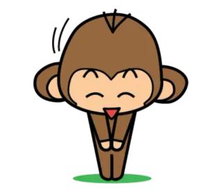 🐵 ลิง, น่ารัก, การ์ตูน, สัตว์ telegram sticker