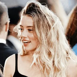 🥀 Amber Heard actress, blonde, portrait, woman, celebrity telegram sticker