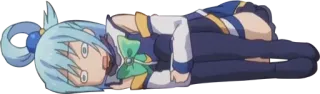 😞 Aqua Konosuba Anime, Konosuba, Aqua, chorando, chateado, Meme telegram sticker
