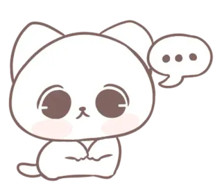 ⭐ 猫, 可爱, 动物, 贴纸, 思考 whatsapp sticker