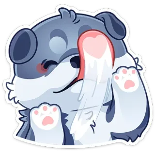 Маламут Ньют | @Premium_Emojis_Telegram whatsapp stickers