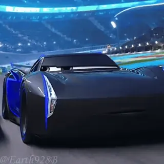 😈 Jackson Storm Cars 3 car, race, disney, pixar, racing whatsapp sticker