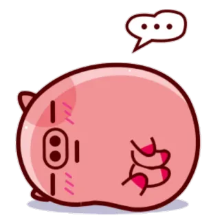🙄 Dessin animé, Rose, Endormi, Mignon, Blob, Personnage whatsapp sticker