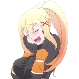 😍 Darkness Konosuba 动漫, 漫画, 女孩, 金发, 为美好的世界献上祝福, Darkness telegram sticker