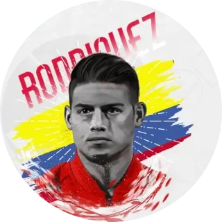 🇨🇴 RODRIGUEZ soccer, athlete, football, player, colombia, sport whatsapp sticker