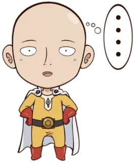 😃 Saitama One-Punch Man Аниме, Сайтама, Ванпанчмен, Герой, Манга, Мультфильм whatsapp sticker