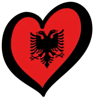 🇦🇱 serce, albania, orzeł, flaga, miłość, naród, albański telegram sticker