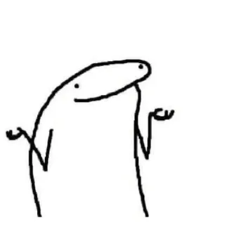 🐣 zmieszany, wzruszenie ramionami, patyczak, pytanie, wątpliwość, niepewność telegram sticker