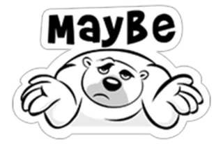 😕 МАУВЕ orso polare, cartone animato, adesivo, triste, malva telegram sticker