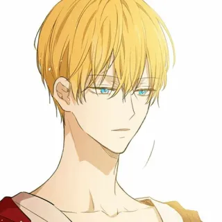 🌻 Anime, Manga, tóc vàng, mắt xanh, đàn ông, chân dung telegram sticker