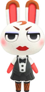 🐇 Francine Animal Crossing Francine, Animal Crossing, Videospiel, Hase, Cartoon telegram sticker