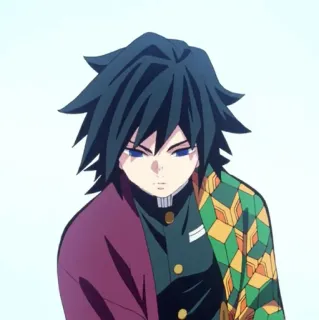 🌊 Giyu Tomioka Demon Slayer アニメ, マンガ, 鬼滅の刃, 冨岡義勇, キャラクター whatsapp sticker