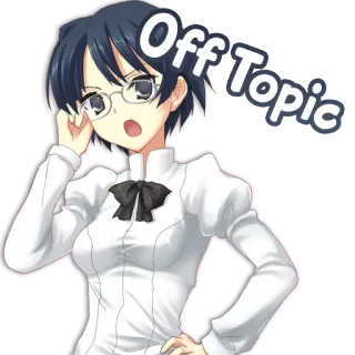 🚫 Off Topic Anime, Garota, Off-topic, Personagem telegram sticker