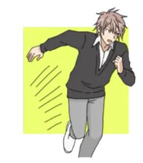 🏃 Anime, Chạy bộ, Manga, Nhân vật, Tiếng Nhật, Phim hoạt hình telegram sticker