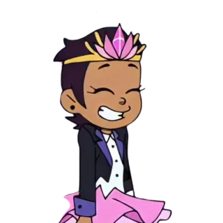👑 Luz Noceda The Owl House dibujos animados, Disney, corona, sonriendo, feliz, princesa telegram sticker