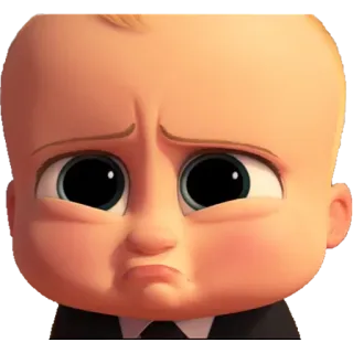 😭 Boss Baby The Boss Baby The Boss Baby, animasi, karakter film, bayi, serius telegram sticker