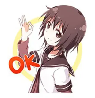 👌 Ok Anime, Mädchen, Ok, Geste, Süß, Sticker whatsapp sticker