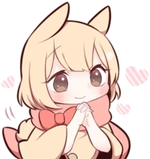 🙂 애니메이션, 카와이, 귀여운, 소녀, 만화, 치비 telegram sticker