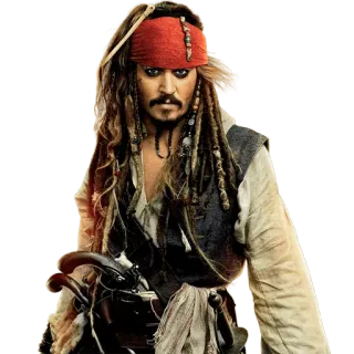 👍 Jack Sparrow Pirates of the Caribbean pirate, captain, sword, Caribbean, movie, adventure, Jack Sparrow telegram sticker