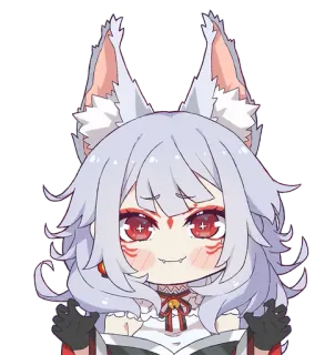 🦊 Anime, Desenho animado, Raposa, Menina, Kawaii, Mangá, Fofo, Orelhas de animais telegram sticker
