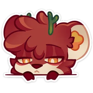 😔 hert, schattig, dier, sticker, cartoon, digitale kunst telegram sticker