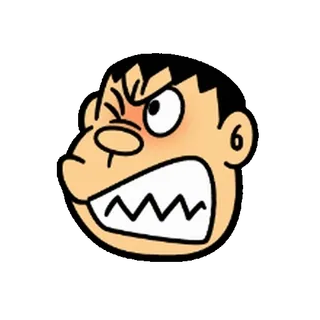 🔵 화난, 만화, 얼굴, 짜증난, 표정 whatsapp sticker