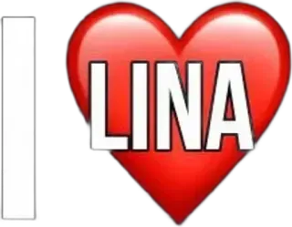 🌟 LINA ハート, 愛, 名前, リナ, 愛情 telegram sticker