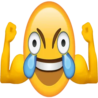 😂 Эмодзи, Смех, Плач, Мускулы, Смешно telegram sticker