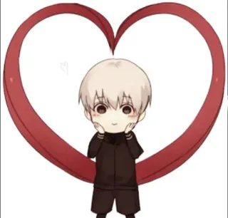 ⛓️ anime, manga, chibi, heart, cute, kawaii telegram sticker