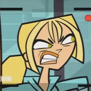😡 Bridgette Total Drama Island Мультфильм, Злой, Смешной, Выражение, Анимированный, Персонаж telegram sticker