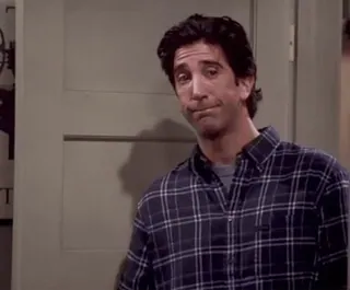 🤫 Ross Geller Friends Росс, Друзья, Сериал, Комедия, 90-е, Дэвид Швиммер whatsapp sticker