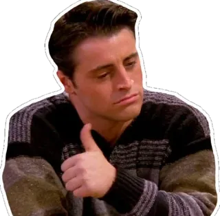 👍 Joey Tribbiani Friends tv show, friends, joey, matt leblanc, comedy, 90s, thumbs up telegram sticker