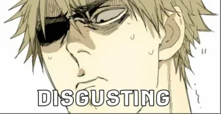 💦 DISGUSTING asco, expresión, anime, manga, reacción whatsapp sticker
