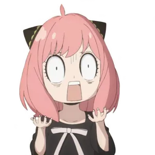 😱 Anya Forger Spy x Family Anime, Gadis, Terkejut, Takut, Spy x Family, Anya Forger whatsapp sticker
