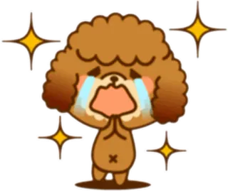 😢 cachorro chorando, filhote triste, brilho, emocional, cachorro desenho telegram sticker