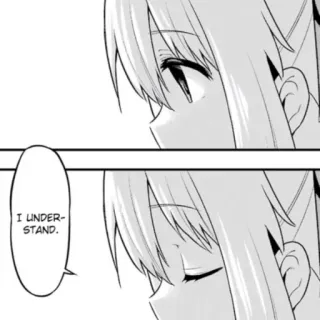 😌 I UNDERSTAND. Anime, Mangá, Compreensão, Mulher, Garota, Expressão telegram sticker
