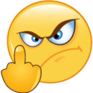 😡 emoji, middle finger, offensive, angry, gesture, emoticon telegram sticker