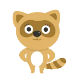 👋 guaxinim, animal, fofo, desenho animado, ilustração, tanuki telegram sticker