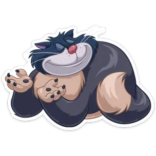 ☺️ chat, suffisant, dessin animé, autocollant telegram sticker