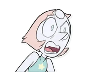 😡 Pearl Steven Universe การ์ตูน, เพิร์ล, สตีเวน ยูนิเวิร์ส, แอนิเมชัน, ตัวละคร telegram sticker