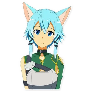 ☺️ Sinon Sword Art Online 애니메이션, 소녀, 시논, 소드 아트 온라인, 아바타, 게이머 telegram sticker
